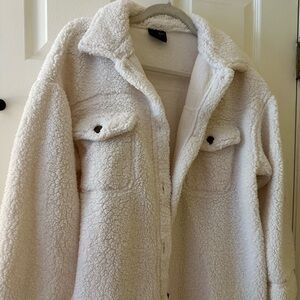32 Degrees Women's Off-White Teddy Jacket